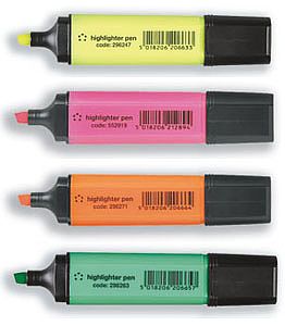 5 Star Office Highlighters Chisel Tip 1 4mm Line Assorted  Wallet 4 
