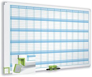 Sasco Planning Board Monthly Grid Magnetic Drywipe W900xH600mm Ref 3048101