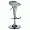 Influx Tulip Bar Stool Height-adjustable with Footrest W380xD360xH580-780mm Silver [Pack 2]