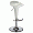 Influx Tulip Bar Stool Height-adjustable with Footrest W380xD360xH580-780mm White [Pack 2]