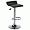 Influx J-Seat Bar Stool Height-adjustable with Footrest W370xD370xH580-780mm Black